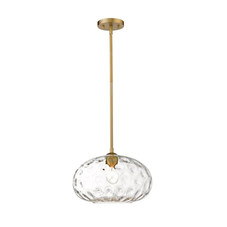 Z-Lite Chloe 1 Light Pendant, Olde Brass & Clear 490P14-OBR